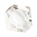 Preciosa® Rondelle Bicone Bead - 3mm Crystal Argent Flare
