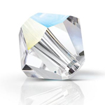 Preciosa® Rondelle Bicone Bead - 3mm Crystal Glitter