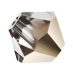 Preciosa® Rondelle Bicone Bead - 3mm Crystal Starlight Gold