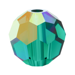 Preciosa® Simple Round Bead - 5mm Emerald AB