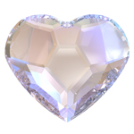 Preciosa® Heart MAXIMA Flat Back 10mm Crystal AB