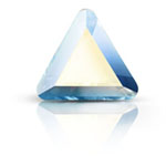 Preciosa® Triangle MAXIMA Flat Back 6mm Crystal AB