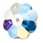 Preciosa® Loch Flower 1H Sew-on Stones 8mm Crystal AB