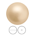 Preciosa® Nacre Round Pearl MAXIMA 1H - 10mm Pearl Effect Gold