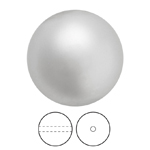 Preciosa® Nacre Round Pearl MAXIMA 1H - 10mm Pearl Effect Light Grey