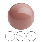 Preciosa® Nacre Round Pearl MAXIMA 1/2H - 12mm Crystal Salmon Rose