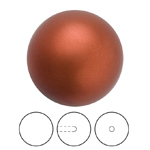 Preciosa® Nacre Round Pearl MAXIMA 1/2H - 10mm Pearl Effect Dark Copper