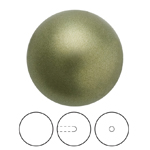 Preciosa® Nacre Round Pearl MAXIMA 1/2H - 10mm Pearl Effect Dark Green