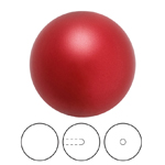 Preciosa® Nacre Round Pearl MAXIMA 1/2H - 10mm Pearl Effect Red