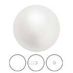 Preciosa® Nacre Round Pearl MAXIMA 1/2H - 10mm Pearl Effect White