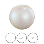 Preciosa® Nacre Round Pearl MAXIMA 1/2H - 10mm Pearlescent White