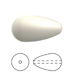 Preciosa® Nacre Pearshape Pearl 1H - 10x6mm Pearl Effect Light Creamrose