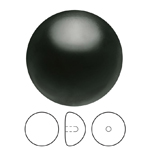 Preciosa® Nacre Button Pearl 1/2H - 16mm Crystal Magic Black