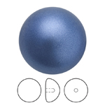 Preciosa® Nacre Button Pearl 1/2H - 10mm Pearl Effect Blue