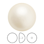 Preciosa® Nacre Button Pearl 1/2H - 16mm Pearl Effect Cream