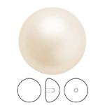 Preciosa® Nacre Button Pearl 1/2H - 10mm Pearl Effect Creamrose