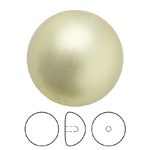 Preciosa® Nacre Button Pearl 1/2H - 10mm Pearl Effect Light Green