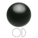 Preciosa® Nacre Pearl Round Cabochon - 3mm Crystal Magic Black