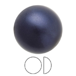 Preciosa® Nacre Pearl Round Cabochon - 3mm Pearl Effect Dark Blue