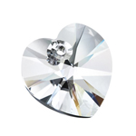 Preciosa® Heart Pendant MAXIMA 1H - 10mm Crystal Clear