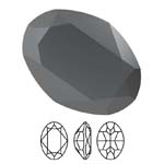 Preciosa® Oval MAXIMA - 8x6mm Jet Hematite