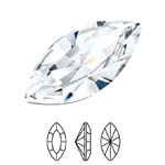 Preciosa® Navette MAXIMA - 4x2mm Crystal Clear