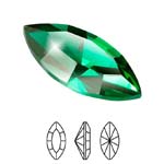 Preciosa® Navette MAXIMA - 4x2mm Emerald