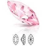 Preciosa® Navette MAXIMA - 6x3mm Light Rose