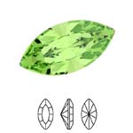 Preciosa® Navette MAXIMA - 4x2mm Peridot