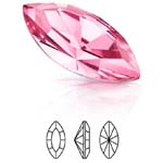 Preciosa® Navette MAXIMA - 4x2mm Rose