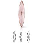 Preciosa® Slim Navette MAXIMA - 35x9.5mm Vintage Rose