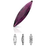 Preciosa® Slim Navette MAXIMA - 11x3mm Amethyst