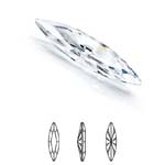 Preciosa® Slim Navette MAXIMA - 11x3mm Crystal Clear