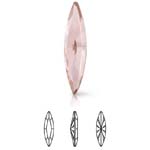 Preciosa® Slim Navette MAXIMA - 15x4mm Vintage Rose