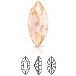 Preciosa® Navette MAXIMA - 8x4mm Light Peach