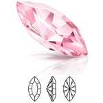 Preciosa® Navette MAXIMA - 10x5mm Light Rose