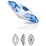 Preciosa® Navette MAXIMA - 8x4mm Light Sapphire