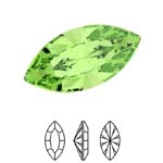 Preciosa® Navette MAXIMA - 15x7mm Peridot