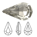 Preciosa® Point Back MAXIMA Fancy Stone - Pear 10x6mm Black Diamond