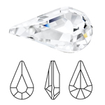 Preciosa® Point Back MAXIMA Fancy Stone - Pear 10x6mm Crystal Clear
