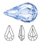 Preciosa® Point Back MAXIMA Fancy Stone - Pear 10x6mm Light Sapphire