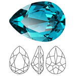 Preciosa® Baroque Pear MAXIMA - 10x7mm Blue Zircon