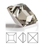 Preciosa® Square MAXIMA - 3x3mm Black Diamond