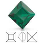 Preciosa® Square MAXIMA - 2x2mm Emerald