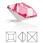 Preciosa® Square MAXIMA - 4x4mm Rose