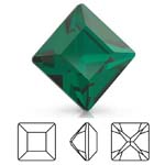 Preciosa® Square MAXIMA - 5x5mm Emerald