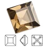 Preciosa® Square MAXIMA - 6x6mm Smoked Topaz