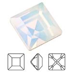 Preciosa® Square MAXIMA - 6x6mm White Opal