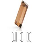 Preciosa® Baguette MAXIMA - 5x2.5mm Smoked Topaz