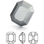 Preciosa® Octagon MAXIMA - 12x10mm Jet Hematite